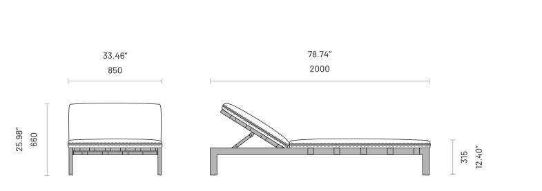 Sezlong de exterior Bondi