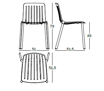 Scaun aluminiu Plato