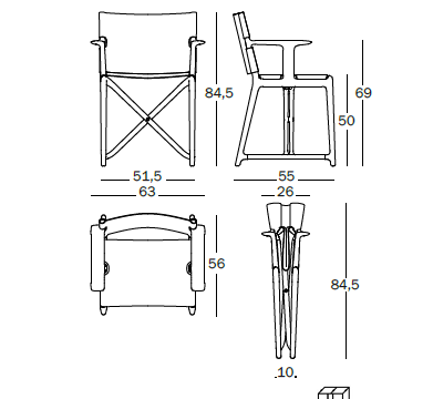Scaun directoral pliabil Stanley