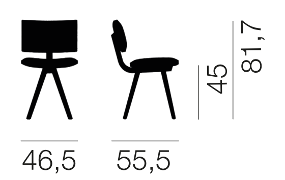 Scaun din lemn masiv Trave