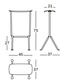 Scaun de bar Officina High