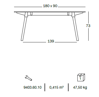 Masa dining Butch 180x90cm