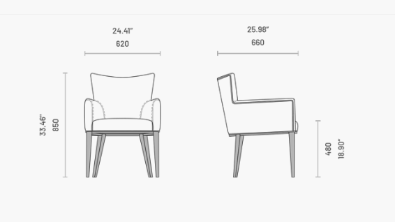 Scaun Vianna cu cotiere