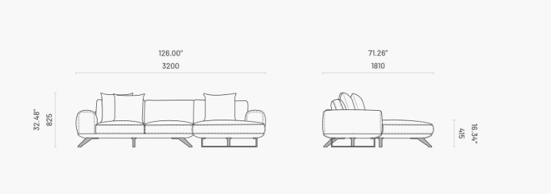Canapea Aniston cu sezlong