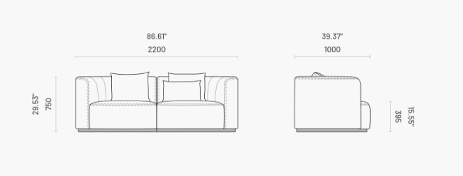 Canapea 2 locuri Chloe