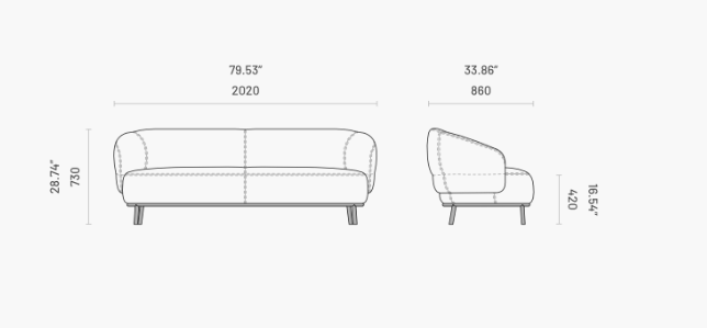 Canapea 2 locuri Juliet