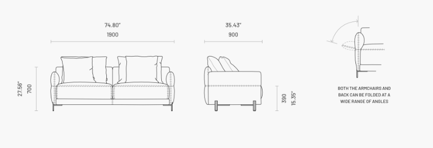 Canapea 2 locuri Matthew