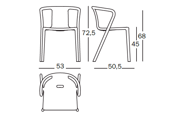 Scaun cu cotiere Air