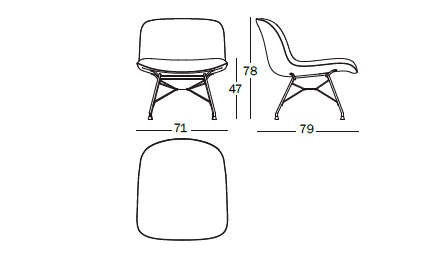 Scaun Troy low chair