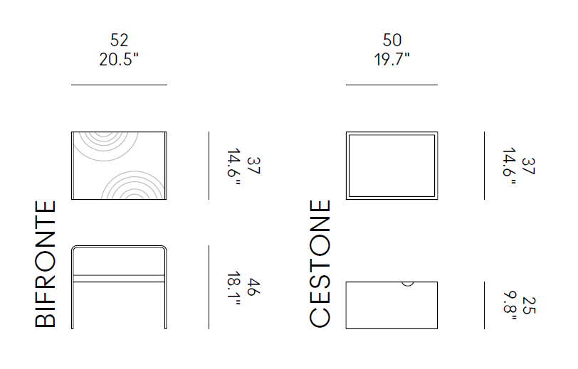 Masa de cafea/Noptiera Bifronte