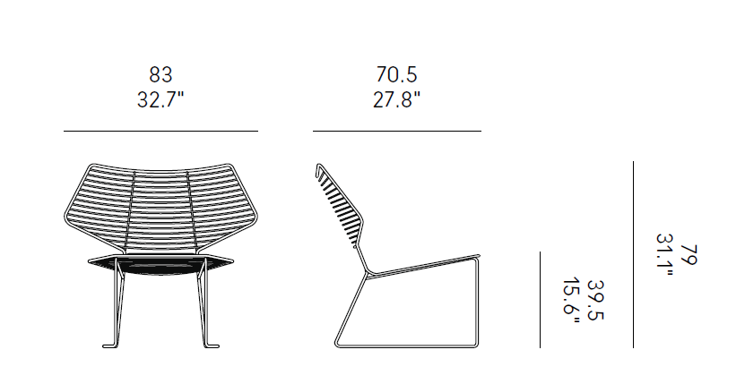 Scaun de exterior Alieno Peacock