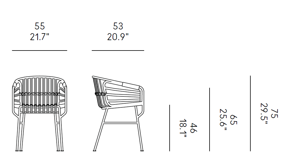 Scaun de exterior Raphia Ratan