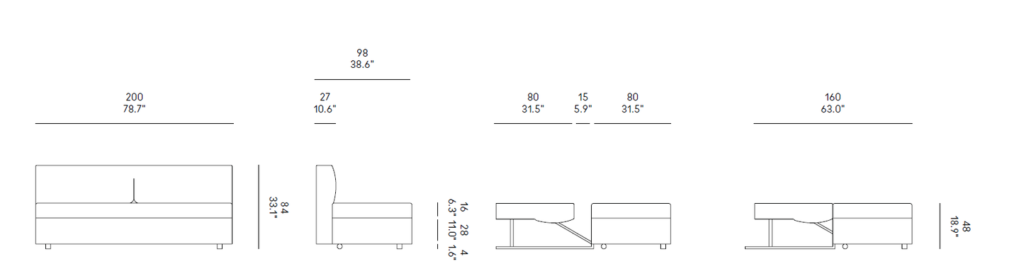 Canapea extensibila Vulcano