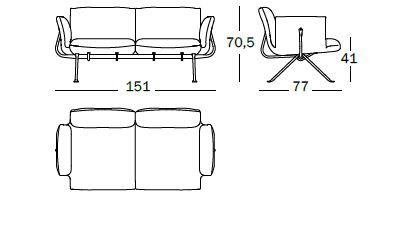Canapea 2 locuri Officina