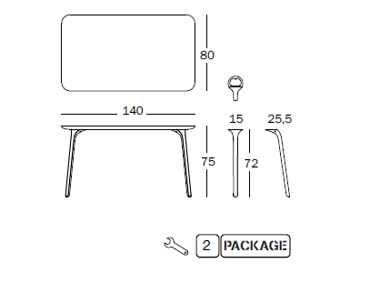Masa dining First 140x80cm