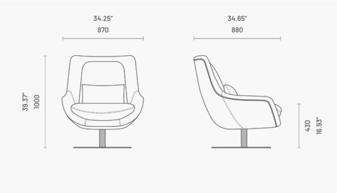 Fotoliu rotativ Elba