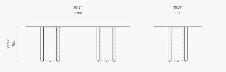 Masa dining Mano ovala