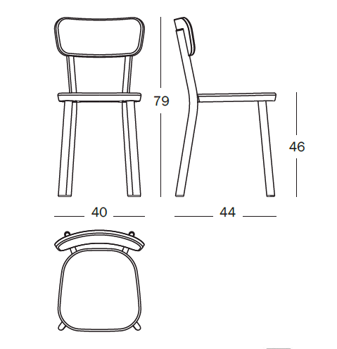 Scaun din aluminiu Deja Vu
