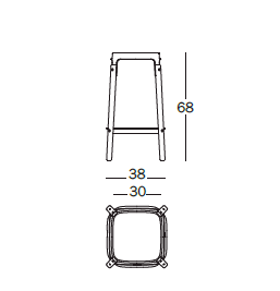 Scaun de bar Steelwood