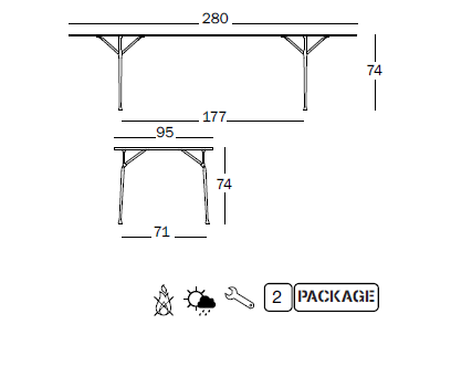 Masa Officina fier forjat 280x95cm