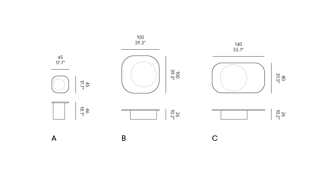 Masa de cafea Marina Tavolino