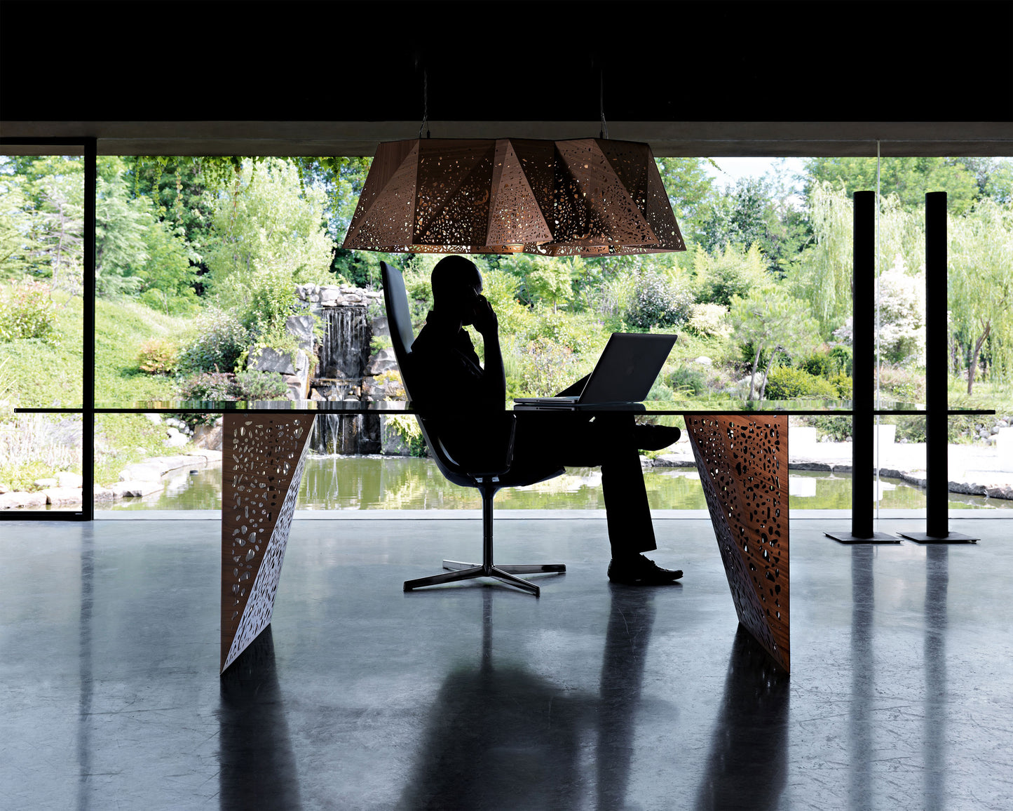 Lampa tavan Plywood Chandelier