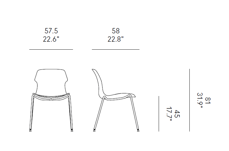Scaun Stereo Impilabile Polipropilena