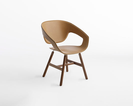 Scaun Vad Wood Cuoio